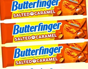 9 barras de caramelo de chocolate con leche caramelo salado Butterfinger envueltas a granel - Imagen 1 de 5