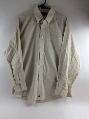 Nordstrom Shirt Men's Size 17/34 Tan Gray Plaid Button Down Long Sleeve - Image 1 of 4