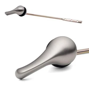 Brushed Nickel Toilet Tank Flush Lever Handle, Universal Front Mount with Nut - Picture 1 of 1