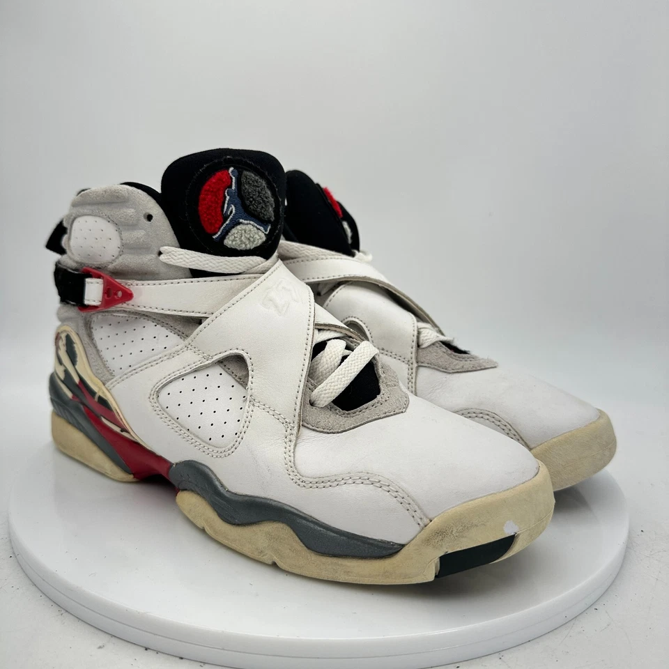 Nike Air Jordan 8 Retro Juvenil Talla 7Y 305368-103 Blanco Negro Rojo Zapatos de Baloncesto Foto 1 de 4