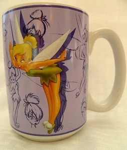 Disney TINKERBELL Mug Store Purple Sketch Tinker Bell Coffee Tea Fairy - Bild 1 von 4