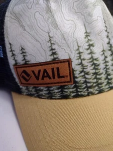 Vail Hat Cap Adjustable snapback Mountain Trees Skiing Logo One Size Locale - Picture 1 of 7