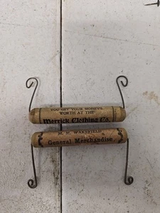 Lot Of 2 Vintage Advertising Grocery Bag Handles Elma And Tacoma WA - Picture 1 of 4