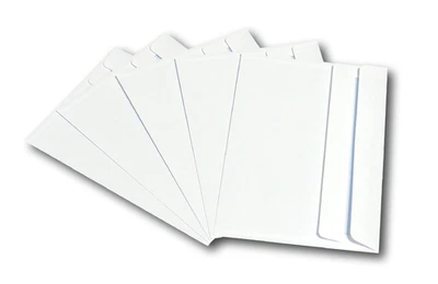 EPOSGEAR 50 A6 C6 Plain White Self Seal Wallet Letter Invite Envelopes 162mm x 114mm