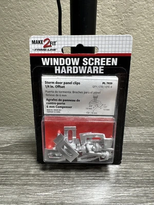 Prime-Line Aluminum Storm Door Panel Clips 8 pcs. #PL 7939 - Image 1 of 2