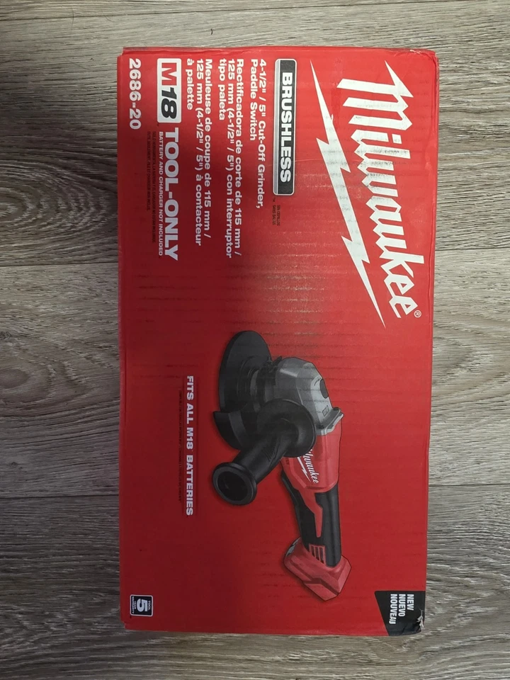 Amoladora Milwaukee 2686-20 18 V 5 pulgadas con interruptor de paleta (solo herramienta) Foto 1 de 1