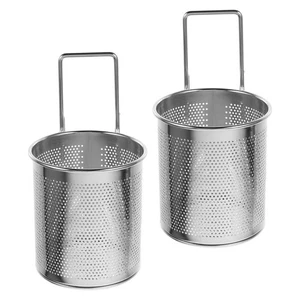 2pcs Metal Strainer Basket With Hook Fine Mesh For Noodle Pasta And Dumplings - Picture 1 of 12