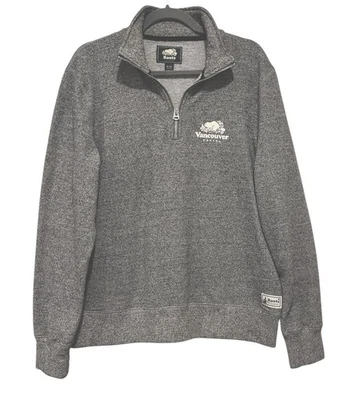 Suéter Polo Roots Vancouver Canadá Mezcla Algodón Talla XL Gris Jaspeado Foto 1 de 4