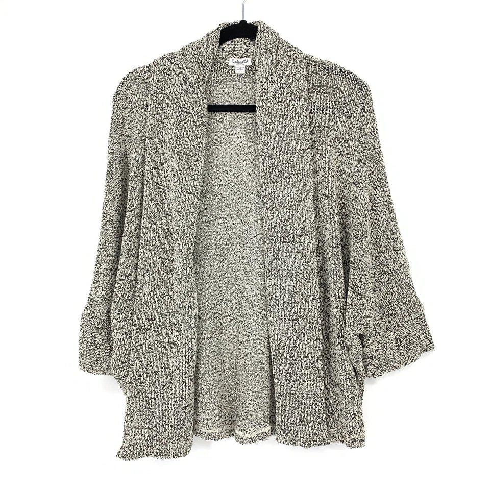 Splendid Cardigan Women's Size XS Jungle Boucle Sweater Long Sleeve Gray/Black - Image 1 of 4