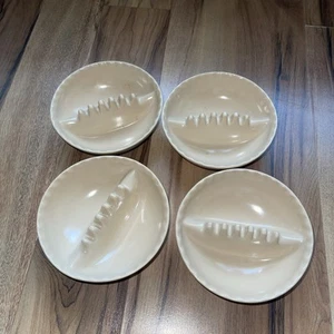 Vintage Willert Home Products Ashtray Set Of 4 Tan - Picture 1 of 4