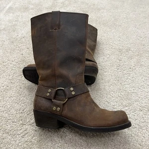 White Mountain Square Toe Leather Cowboy Boots Brown Leather Women’s Size 7.5 M - Picture 1 of 22