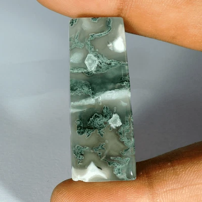 50.50Cts Natural Green Garden Quartz Baguette Shape Cabochon Loose Gemstone Q478 - Image 1 of 2