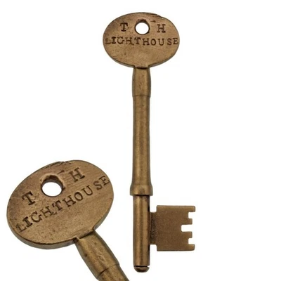 Llave vintage - Llave de latón para barcos estampada TH FARO 31/8" - Hobbs - ref.k46 Foto 1 de 4