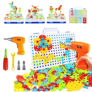 STEM Design and Drill Toy for Kids Ages 3-8, 193 Pcs Electric Drill Toy,Creat... - Bild 1 von 9