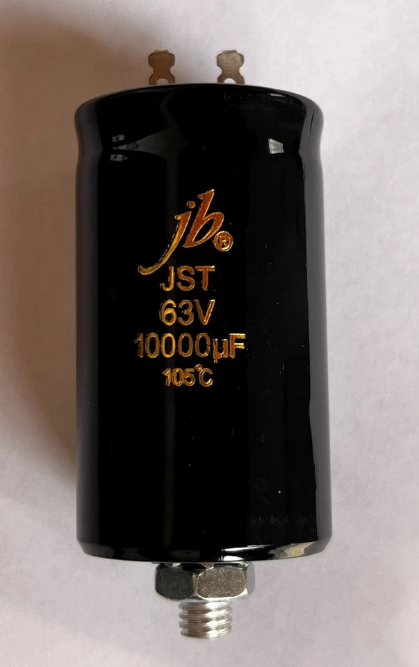 JB Becher Elko JST 10000µF 20% 63V 35x60 Lötfahne + Bolzen M8 DC2323 - Bild 1 von 1