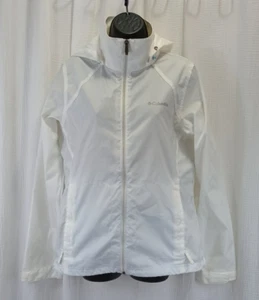 Columbia Switchback Jacket Women's Size M White Lightweight Pockets Hooded - Picture 1 of 17