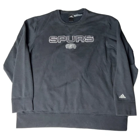 San Antonio Spurs Adidas Limited Edition Black Sweatshirt Vtg Style Cover