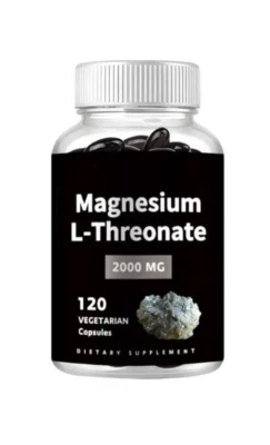 Magnesium L Threonate 120 Veggie Caps 2000 mg, Gluten Free, Non-GMO - Image 1 of 2