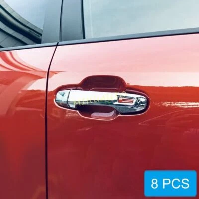 Cubierta de manija de puerta cromada sin llave para Subaru Crosstrek Impreza 2024-2025 Foto 1 de 4