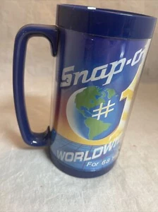 VINTAGE 1980's Thermo-Serv insulated SNAP ON TOOLS 12 oz mug cup #1 Worldwide - Picture 1 of 6