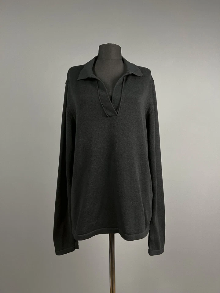 Suéter Jersey Mujer Djerf Avenue Negro Cuello en V Algodón Orgánico Talla M Foto 1 de 4