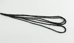 Real Natural Black Raw Diamond Necklace Precious Stone Top Quality 45 CM - Picture 1 of 2
