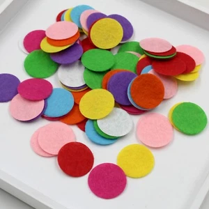 1000pcs Mixed Size & Color Felt Pads Round Fabric Pads White Patches Arts Craft - Picture 1 of 6