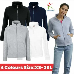 Fruit of the Loom SS310 Womens Premium Jacket Outdoor Casual Full Zip Sweatshirt - Picture 1 of 9