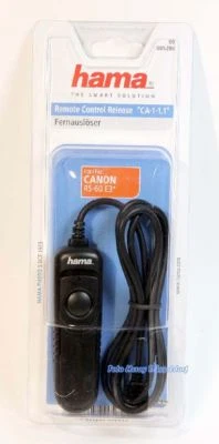 Hama Fernauslöser RS-60 E3 für EOS 650D Pentax K7 Contax N Samsung GX20 Neu - Image 1 of 2