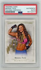 MIESHA TATE Signed 2016 Upper Deck Goodwin Champions Card #14 - UFC MMA - PSA