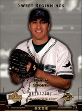 2003 Sweet Spot Tampa Bay Devil Rays Baseball Card #165 Brian Stokes Rookie/2003