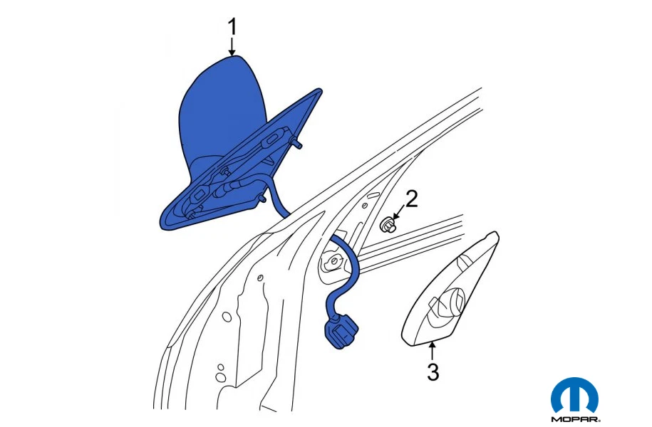 Original MOPAR 04783560AN Außenspiegel rechts CHRYSLER DODGE PLYMOUTH NEON Neu - Bild 1 von 2