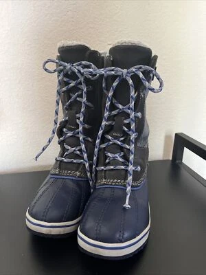 L.L. Bota de Senderismo Bean Youth Talla 3 Tek 2.5 Primaloft 200 Gramos Azul/Gris Usada en Excelente Condición Foto 1 de 4