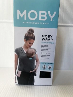 Envoltura portabebés Moby Wrap Evolution ajustable (talla única) (8-30 libras) carbón Foto 1 de 4