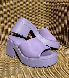 Call it Spring Womens Shoes Cutie Platform Mule Light Purple Barbie 9.5 Chunky - Picture 1 of 10