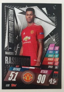 2020-21 Match Attax UEFA - Marcus Rashford Silver Limited Edition LE3S ManU - Imagen 1 de 1
