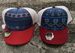 Two Headsweats Snowflakes and Santa's Reindeer Christmas Hats - Picture 1 of 4