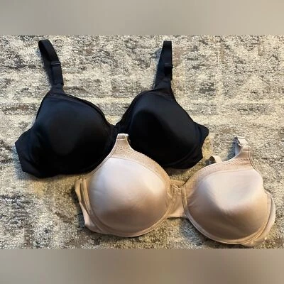 Playtex Women’s 2 Bra Set Maternity Underwire Nursing Bra Black & Nude 42 D/DD - Image 1 of 4