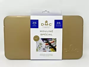 DMC Mouline Special Collector's Tin with 35 Colors Floss (117ZA2) - Picture 1 of 7