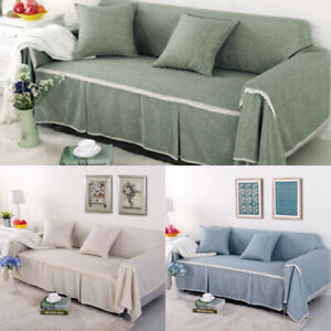 Cotton Blend Chair Sofa Cover Furniture Protector Throw  Sofa Slip Covers Single