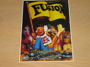 FUSION - HOUNSLOW - DJ DOUGAL VINYLGROOVER RATPACK - 1995 RAVE CLUB FLYER (A5) - Imagen 1 de 2