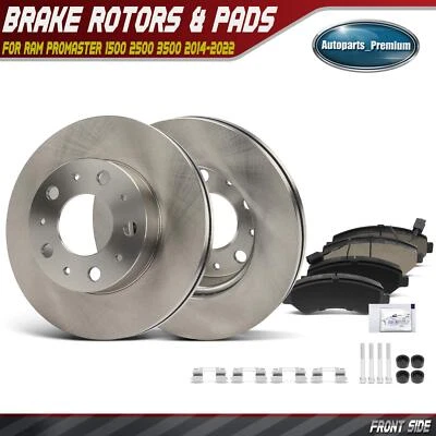 6x Front Side Disc Brake Rotor & Brake Pad for Ram ProMaster 1500 2014-2020 2022 - Image 1 of 4