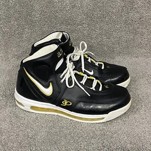 Nike Air Max JERMAINE O'NEAL PE 360 ELITE Ds Mens Sz 10 Black Leather 314185-011 - Picture 1 of 22