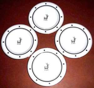 Kate Spade Lenox Donner Road Holiday Tidbit Plates 4 piezas Platino Reno EE. UU. Nuevo - Imagen 1 de 5