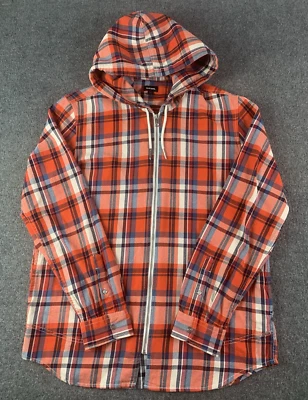 Diesel Hombres 100% Algodón Cremallera Completa Chaqueta con Capucha a Cuadros Talla XL Multicolor Foto 1 de 4