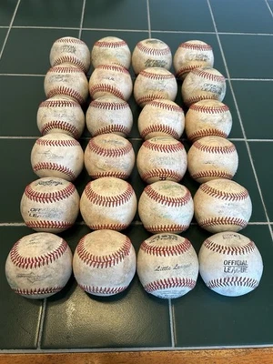 24 (Two Doz.)  Game Used Regulation Leather Covered Baseballs Rawlings Diamond - image 1 of 4