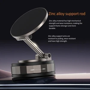 Support Téléphone Aspirateur Compact pour Voiture avec Capacité de Vision Mul - Photo 1 sur 12