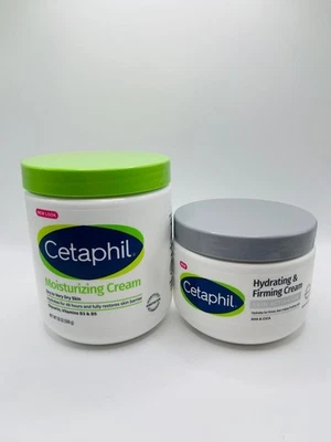 Cetaphil Cream Lot of 2 - Moisturizing (20oz) & Hydrating Firming (16oz) - Image 1 of 2