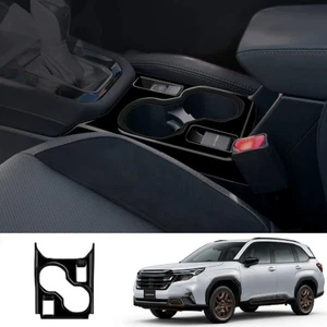 For Subaru Forester 2025-2026 Center Console Cup Holder Panel ABS Glossy Black - Picture 1 of 3