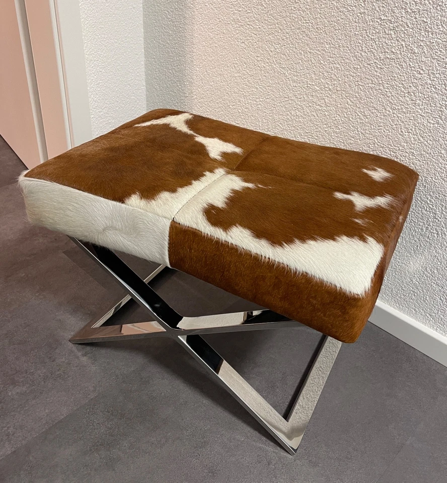 NEUERRAUM Kuhfell Leder Hocker - Bild 1 von 1